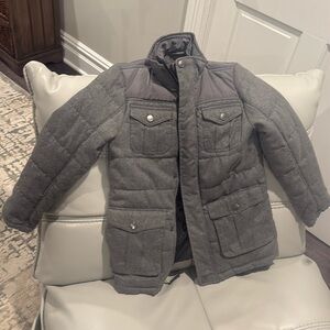 NWOT Grey soft zip up coat size 10/12